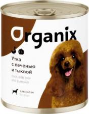 Корм для собак Organix Консервы для собак сочная утка с печенью и тыквой (9 шт)