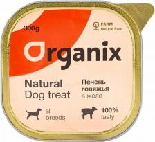 Корм для собак Organix лакомства влажное лакомство для собак печень говяжья в желе, цельная