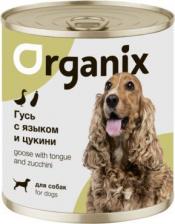 Корм для собак Organix Влажный корм для собак рагу из гуся с языком и цуккини, 750г