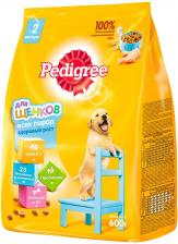 Корм для собак Pedigree Сухой корм для собак курица, 600 г