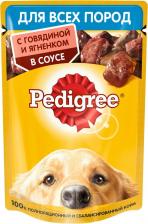Корм для собак Pedigree Влажный корм для взрослых собак всех пород с говядиной и ягненком 85г