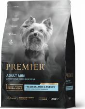 Корм для собак Premier Корм для собак Dog для мелких пород, свежее филе лосося с индейкой сух.1кг