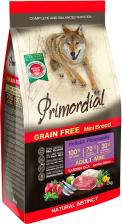 Корм для собак Primordial Сухой корм для собак Grain Free, для мини пород, сардины, домашняя птица, 2кг