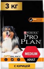 Корм для собак Pro Plan Сухой корм OPTISTART Adult Medium с курицей и рисом для щенков средних пород 3кг