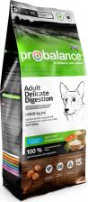 ProBalance Сухой корм для собак Delica Digestion для профилактики пищеварения с лососем и рисом 15КГ