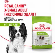 Корм для собак Royal Canin Корм для собак Size X-Small Adult для миниатюрных пород от 10 месяцев до 8 лет сух. 3кг
