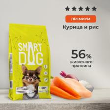 Корм для собак Smart Dog Корм сухой для взрослых собак с курицей и рисом
