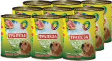 Корм для собак Трапеза Консервы для собак, мясное трио, 750г