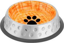 Кормушка Mr.Kranch Candy миска из нержавеющей стали с керамическим покрытием и нескользящим основанием - 1,73 л, оранжевая для всех возрастов Индия 1 уп. х 1 шт. х