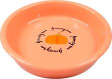 Кормушка Mr.Kranch Миска для кошек Тыква керамическая, персиковая 200мл