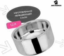 Кормушка Mr.Kranch Миска из нержавеющей стали Straight Line Bowl 1,2 л, нескользящее основание MKR005506