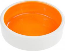 Кормушка Petmax Миска для грызунов 8,5 см белая/оранжевая 4680368089037