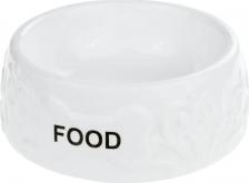 Кормушка Petmax Миска керамическая для собак Food, 200 мл, диаметр 15 см, белая