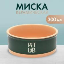 Кормушка Сима-Ленд Керамическая миска 300 мл, изумрудная
