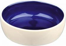 Кормушка Trixie 2467 Миска керамическая с синим дном для кошек 0,25л