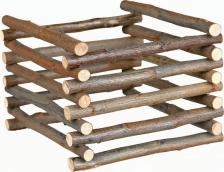 Кормушка Trixie Сенница для грызунов, напольный, коричневый 15х11х15 см