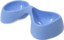 Кормушка United Pets миска двойная Bicio, 2х230 мл, голубая