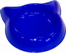 Кормушка Yami-Yami Миска для кошек Кошка пластиковая, бежевая, 16 см, 250 мл