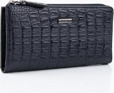 Кошелек Alliance Портмоне, натуральная кожа, фактура под рептилию, на молнии, черный