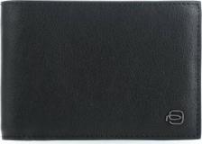 Кошелек Piquadro Портмоне, натуральная кожа, зернистая фактура, без застежки, 2 отделения для банкнот, отделения для карт и монет, подарочная упаковка, синий