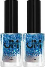 Косметика для ногтей Jeanmishel Лак для ногтей с блестками 12 мл тон 411 синие