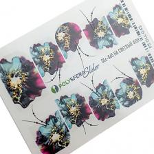 Косметика для ногтей Полисфера Слайдеры Слайдер дизайн для ногтей с глиттером Гламурный блеск 045