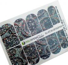 Косметика для ногтей Полисфера Слайдеры Слайдер дизайн для ногтей с глиттером Гламурный блеск 072