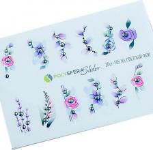 Косметика для ногтей Полисфера Слайдеры Слайдер дизайн для ногтей со стразами Нежная акварель 155