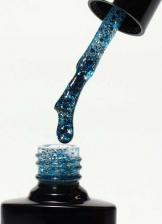 Косметика для ногтей Queen Fair Гель-лак для ногтей, "GLITTER FLASH", 3-х фазный, 8мл, LED/UV, цвет прозрачный/голубой (04)