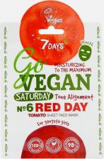 Маска 7Days Маска для лица Тканевая Go vegan Saturday 25г