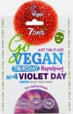 Маска 7Days Маска для лица Тканевая Go vegan Thursday 25г