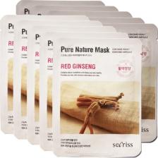 Anskin Маска тканевая Secriss Pure Nature Mask Pack- Red ginseng 25мл