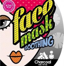 Маска Bling Pop Маска для лица тканевая Charcoal Black Bamboo Mask 25 мл