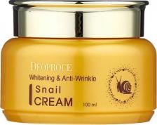 Крем Deoproce Крем для лица с экстрактом улитки Whitening And Anti-Wrinkle Snail Cream 100мл