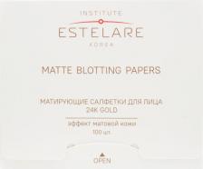 Косметика Estelare Матирующие салфетки для лица 24K GOLD 100 шт