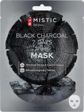 Мист Mistic Тканевая маска для лица с древесным углём BLACK CHARCOAL 7 DAYS Sheet mask 1 шт