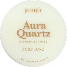 Патчи Petitfee Aura Quartz Hydrogel Eye Mask Гидрогелевые патчи для век с протеинами жемчуга 40 шт