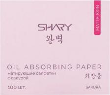 Косметика Shary Матирующие салфетки для лица Sakura 100 шт