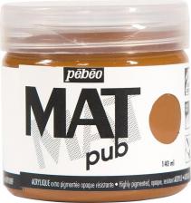 Краска для рисования Pebeo Краска акриловая экстра матовая Mat Pub №1 сиена натуральная 140 мл
