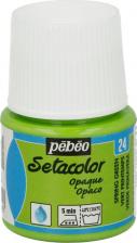 Краска для рисования Pebeo Краска для темных и светлых тканей Setacolor зеленый весенний 45мл