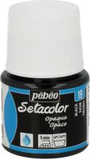 Краска для рисования Pebeo Краска Setacolor 45 мл для темных и светлых тканей черный