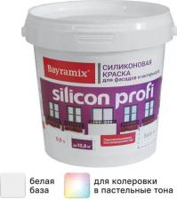 Краска Bayramix Краска для фасадов и интерьеров силиконовая Silicon Profi, база A, белая, 0,9 л