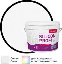 Краска Bayramix Краска для фасадов и интерьеров силиконовая Silicon Profi, база A, белая, 9 л
