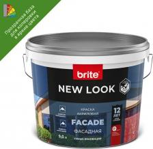 Краска Brite Краска фасадная New Look матовая прозрачная 9 л