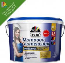 Краска Dufa Краска латексная для стен и потолков Latex Color Mix моющаяся матовая прозрачная база 3 10 л