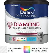 Краска Dulux Краска для стен и потолков водно-дисперсионная Diamond Matt матовая база BC 2,25 л