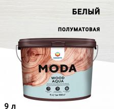 Краска Eskaro Краска фасадная по дереву Moda Wood Aqua акриловая база А белая 9 л