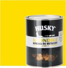 Краска Husky Краски по металлу KLONDIKE глянцевая светло-желтая RAL 1018 0,9л