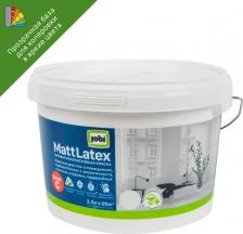 Краска Jobi Краска латексная для стен и потолков Mattlatex матовая прозрачная база C 2.5 л