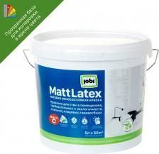 Краска Jobi Краска латексная для стен и потолков Mattlatex матовая прозрачная база C 5 л